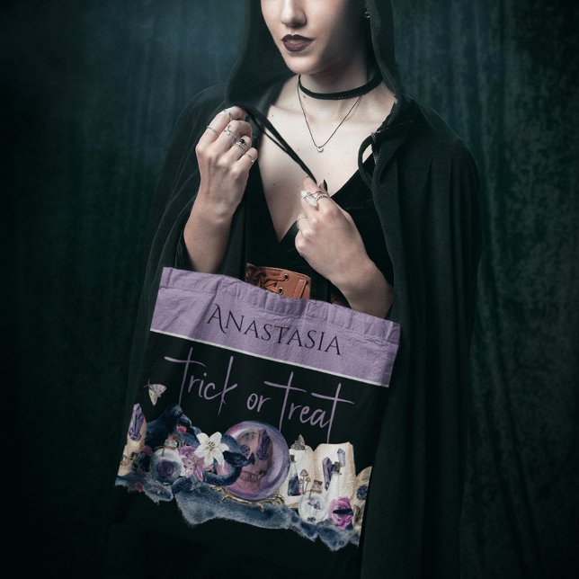 Bolsa Tote Witchy Elegance Reutilizável Halloween (Criador carregado)