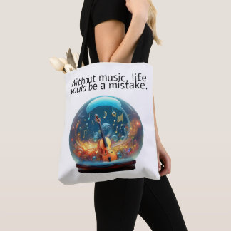 Bolsa Tote  Without Music life would be a mistake