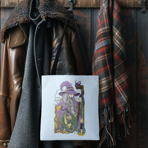 Bolsa Tote Wizard Dragon Fantasy Purple