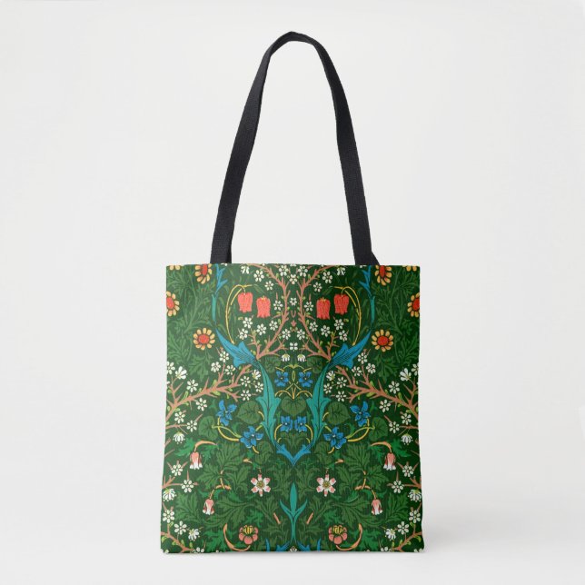 Bolsa Tote WM Morris Blackthorn Art Nouveau Pattern (Frente)