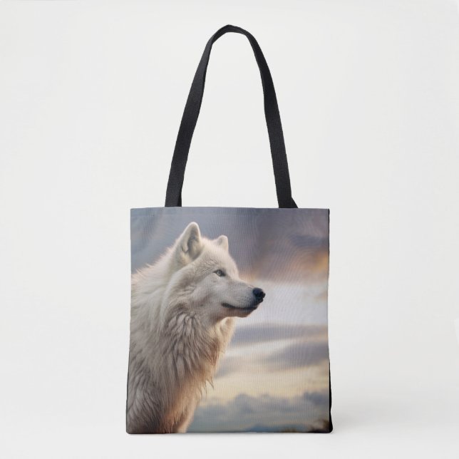 Bolsa Tote Wolf Animal Nature Selvagem Majestosa (Frente)