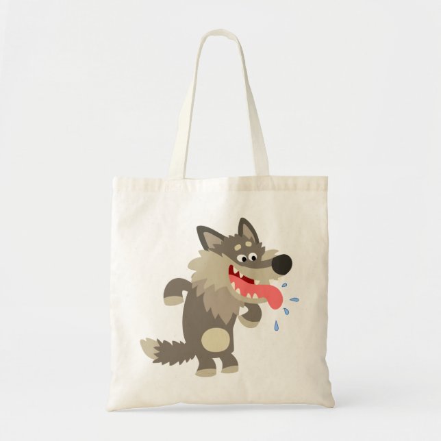 Bolsa Tote Wolf Bag, um cartoon bonito e famoso (Frente)