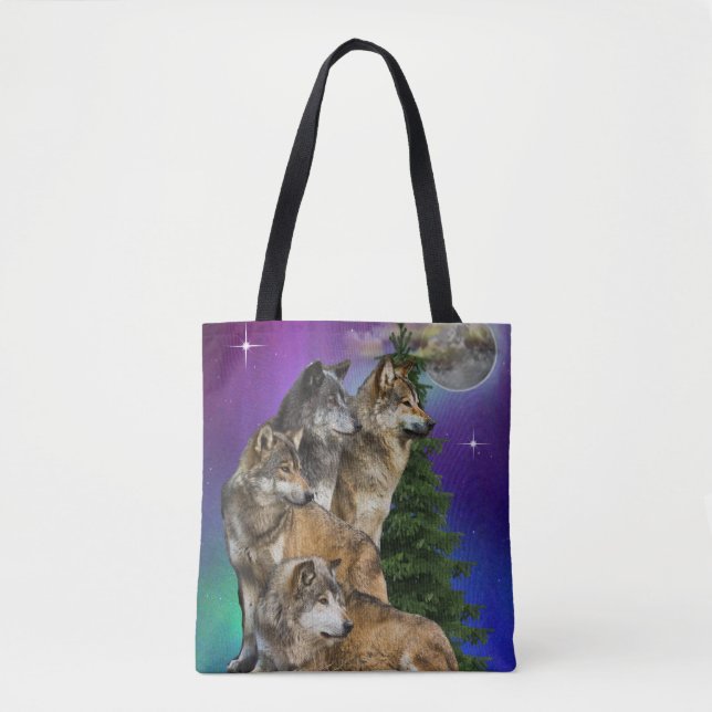 Bolsa Tote Wolf e Moon (Frente)