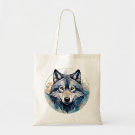 Bolsa Tote Wolf Geométrico Watercolor