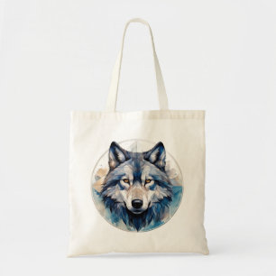Bolsa Tote Wolf Geométrico Watercolor
