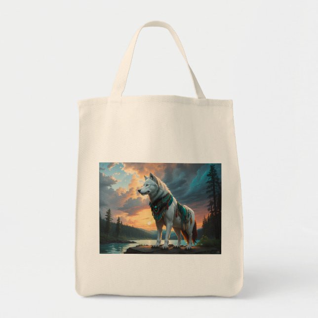 Bolsa Tote Wolf Guardian Tote Bag (Frente)