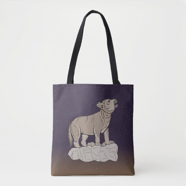 Bolsa Tote Wolf Pup Howling (Frente)