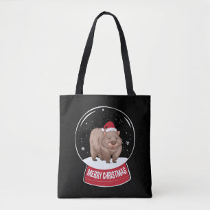 Bolsa Tote Wombat Felry Christmas Snowball