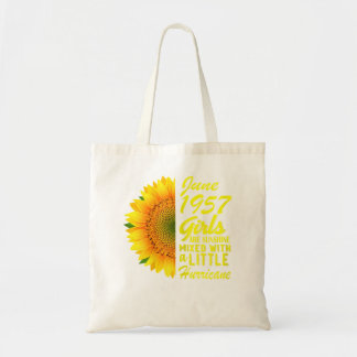 Bolsa Tote Womens June Girls 1957 Sunflower 65th Birthday Gif