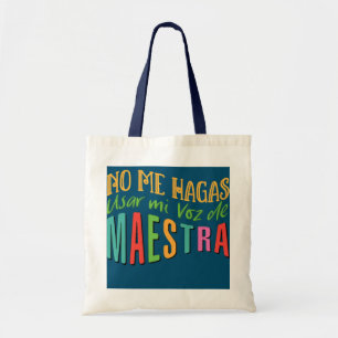 Bolsa Tote Womens Voz de Cute Bilingual Teacher Gift Maestra