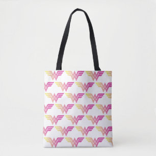 Bolsa Tote Wonder Woman Yellow-Pink Halftone Gradient Logo