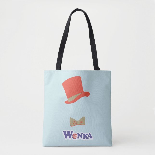 Bolsa Tote Wonka Top Hat e Arco Tie (Frente)