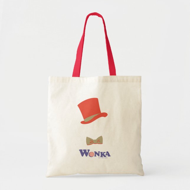 Bolsa Tote Wonka Top Hat e Arco Tie (Frente)