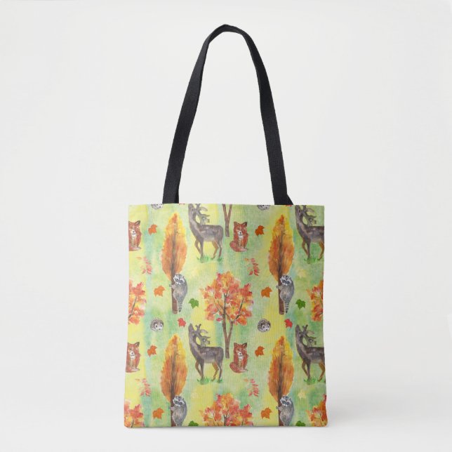 Bolsa Tote Woodland — Animais Aquícolas (Frente)