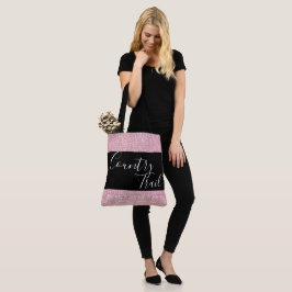 Bolsa Tote Woodland deixa o coelho rosa William Morris Patter