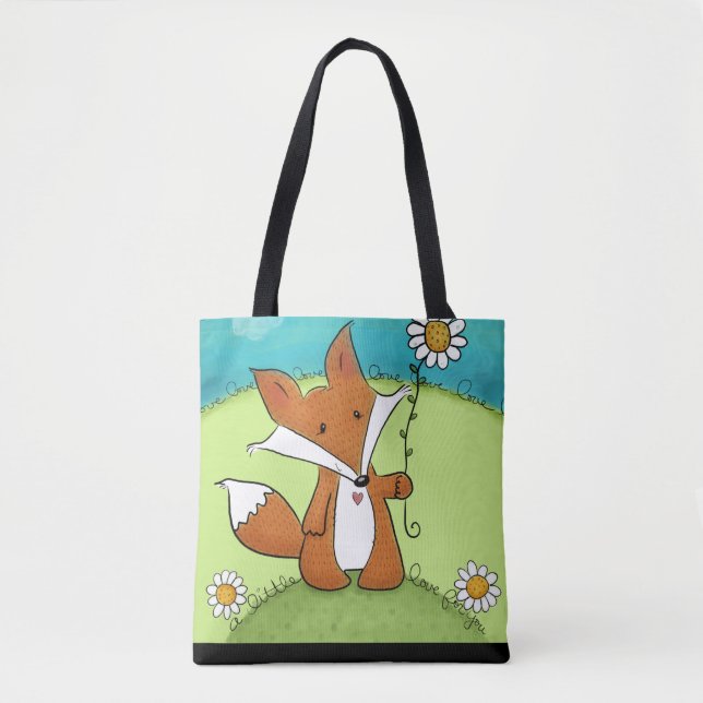 Bolsa Tote Woodland Fox Little Love para Você (Frente)