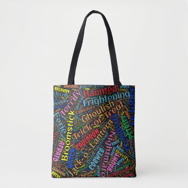 Bolsa Tote Wordy Halloween (Frente)