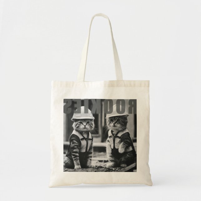 Bolsa Tote working cats-1-BW (Frente)