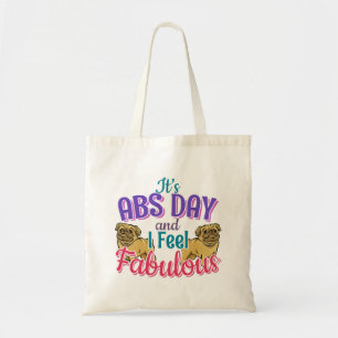 Bolsa Tote Workout Principal No Dia Do Abs - Pug Dog Lover
