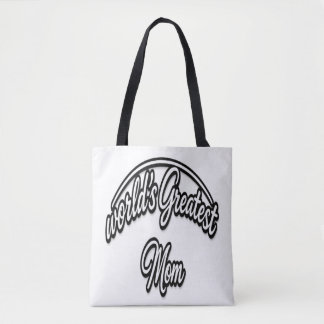 Bolsa Tote World’s Greatest Mom Elegant Cursive Design
