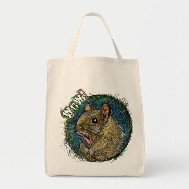 BOLSA TOTE "WOW" ESQUILO (Frente)