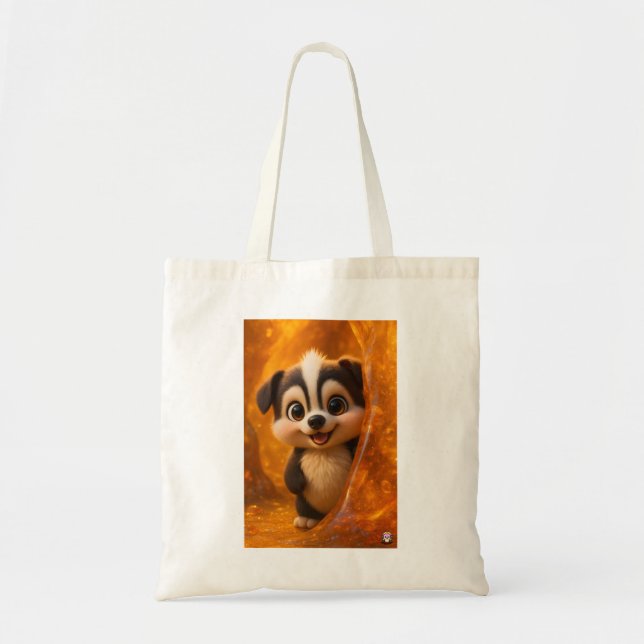 Bolsa Tote Wuffoo Surffie Cute Kawaii Puppy Amber (Frente)