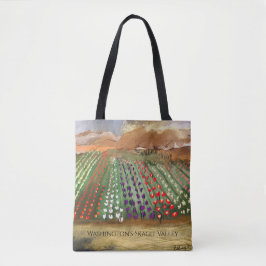 Bolsa Tote WWA Skagit Valley Tulip Fields Primavera Dreaming