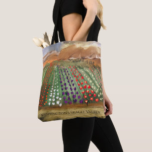 Bolsa Tote WWA Skagit Valley Tulip Fields Primavera Dreaming