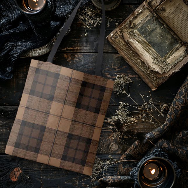 Bolsa Tote Xadrez Bege Dark Academia (Criador carregado)