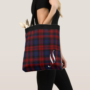 Bolsa Tote Xadrez colorida de MacLachlan do clã Monogrammed