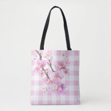Xadrez de aguarela rosa flores de cerejeira