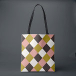 Bolsa Tote Xadrez de Ivory de Chocolate Rosa Dourada<br><div class="desc">2025</div>