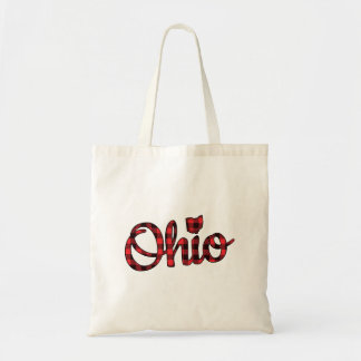 Bolsa Tote Xadrez de Natal de Ohio Pride Buckeye Rua