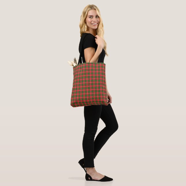Bolsa Tote Xadrez de Natal Vermelho Verde (No(a) Modelo)