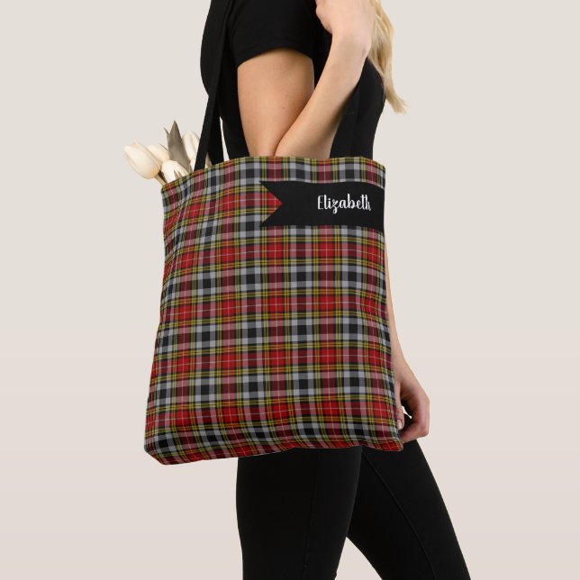 Bolsa Tote Xadrez de Tartan do antigo vestido escocês (Close Up)