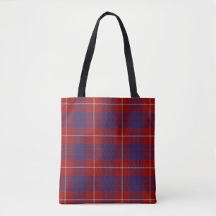 Bolsa Tote Xadrez de Tartan escocesa de Hamilton do clã