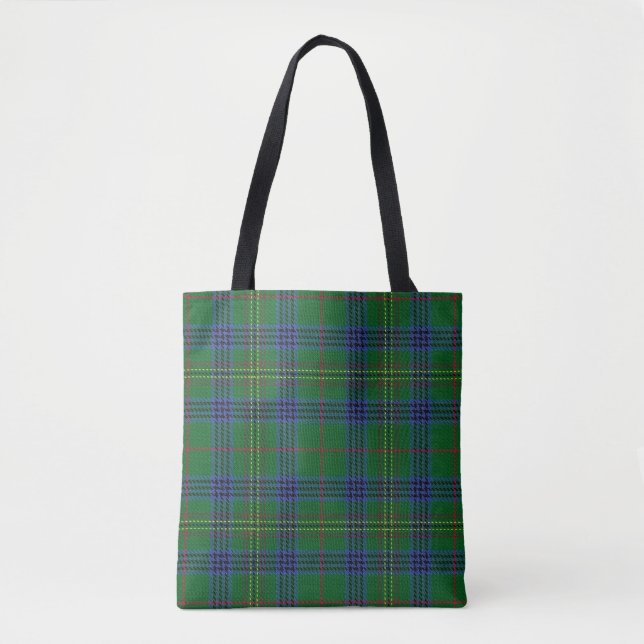 Bolsa Tote Xadrez de Tartan escocesa de Kennedy do clã (Frente)