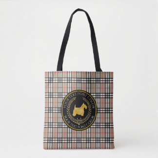 Bolsa Tote Xadrez de Yourberry do Ringside de Terrier do