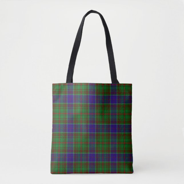 Bolsa Tote Xadrez escocesa Clan Adam Tartan (Frente)