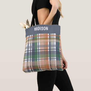 Bolsa Tote Xadrez moderno trendy