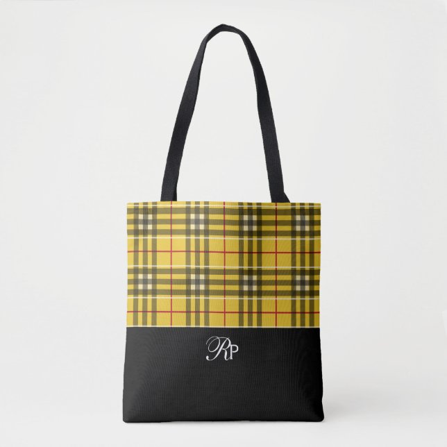 Bolsa Tote Xadrez Trendy Monographic Clan MacLeod (Frente)