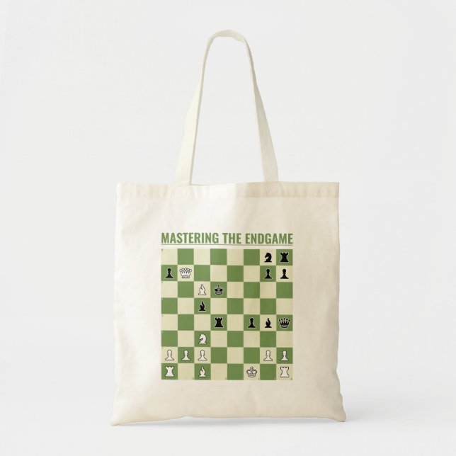 Bolsa Tote Xeque-mate em 3 movimentos: Chessboard w Chess Exe (Frente)