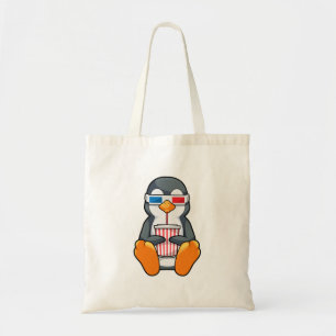 Bolsa Tote Xícara de Bebendo dos Óculos de cinema pinguins