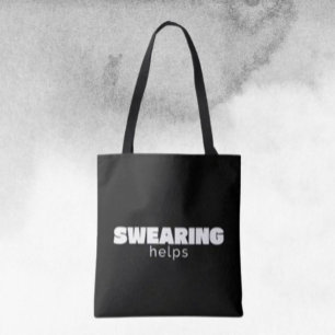 Bolsa Tote Xingar Ajuda Citação Divertida de Alívio de Estres