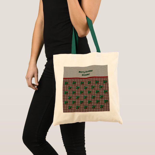 Bolsa Tote Xmas Gingham, 1940 - Orçamento Personalizado (Frente (produto))