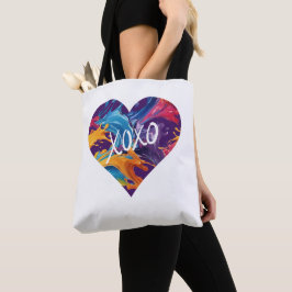 Bolsa Tote XOXO Cardíaco Colorido