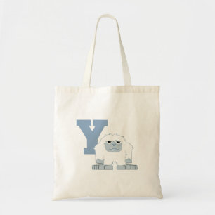 Bolsa Tote Y é para Yeti Monstro Yeti de Desenho Animado Fofo