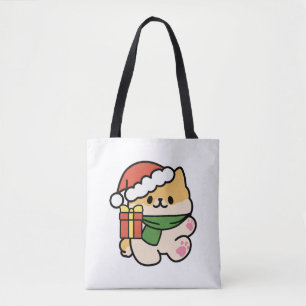 Bolsa Tote Yappy Howlidays - Bela Cartoon de Cão de Natal