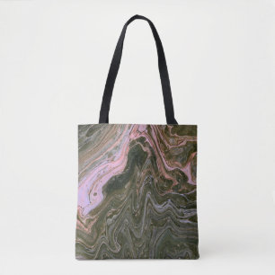 Bolsa Tote Yard Dog 3 Pink Green Fluid Abstrato Tob