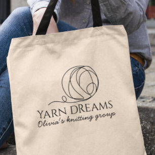 Bolsa Tote Yarn Dreams Nome Minimalista
